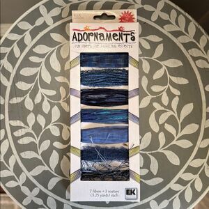 Adornments Blue Fiber Pack EK Success NWT